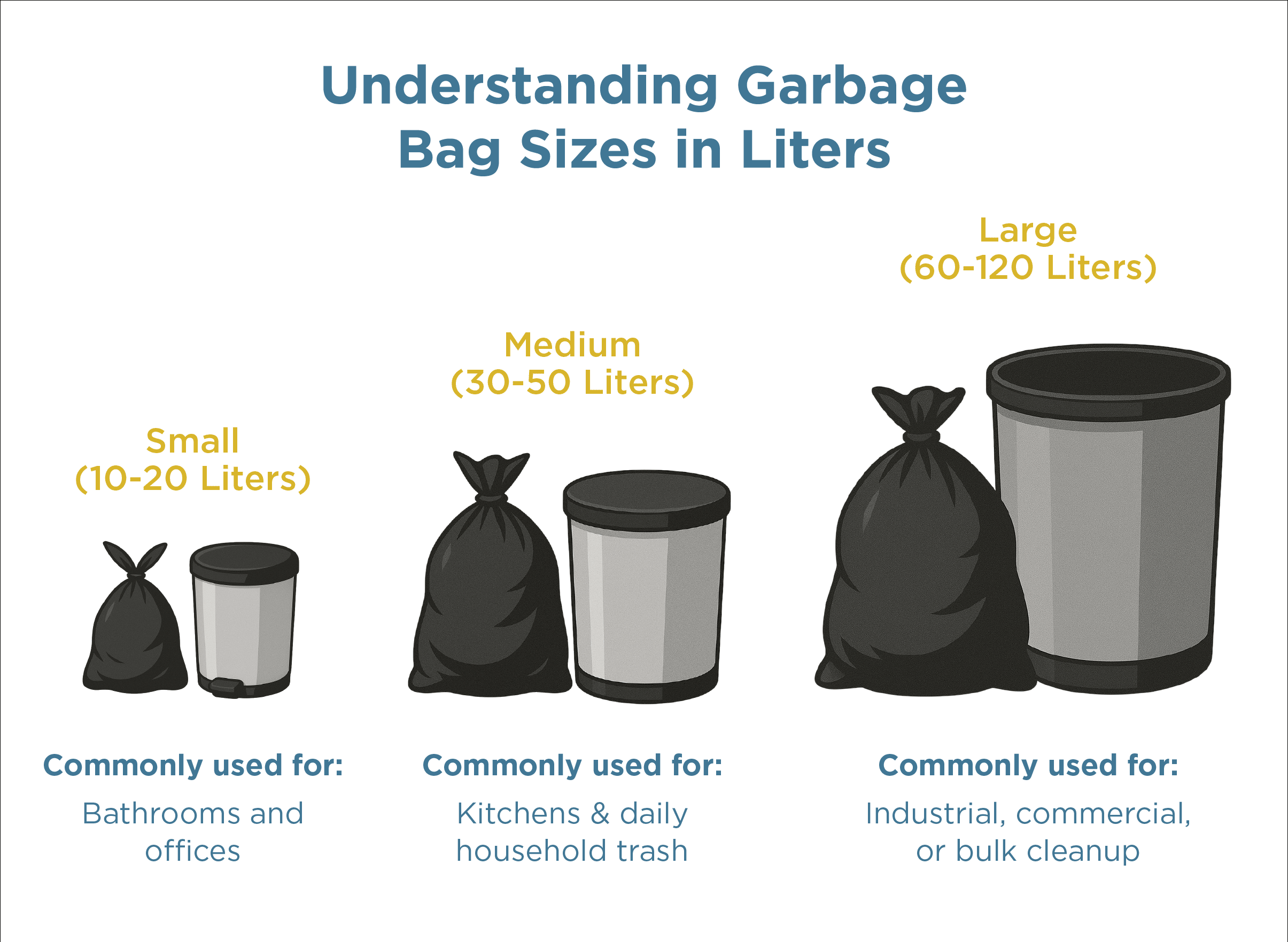 garbade bag sizes - trash bag sizes