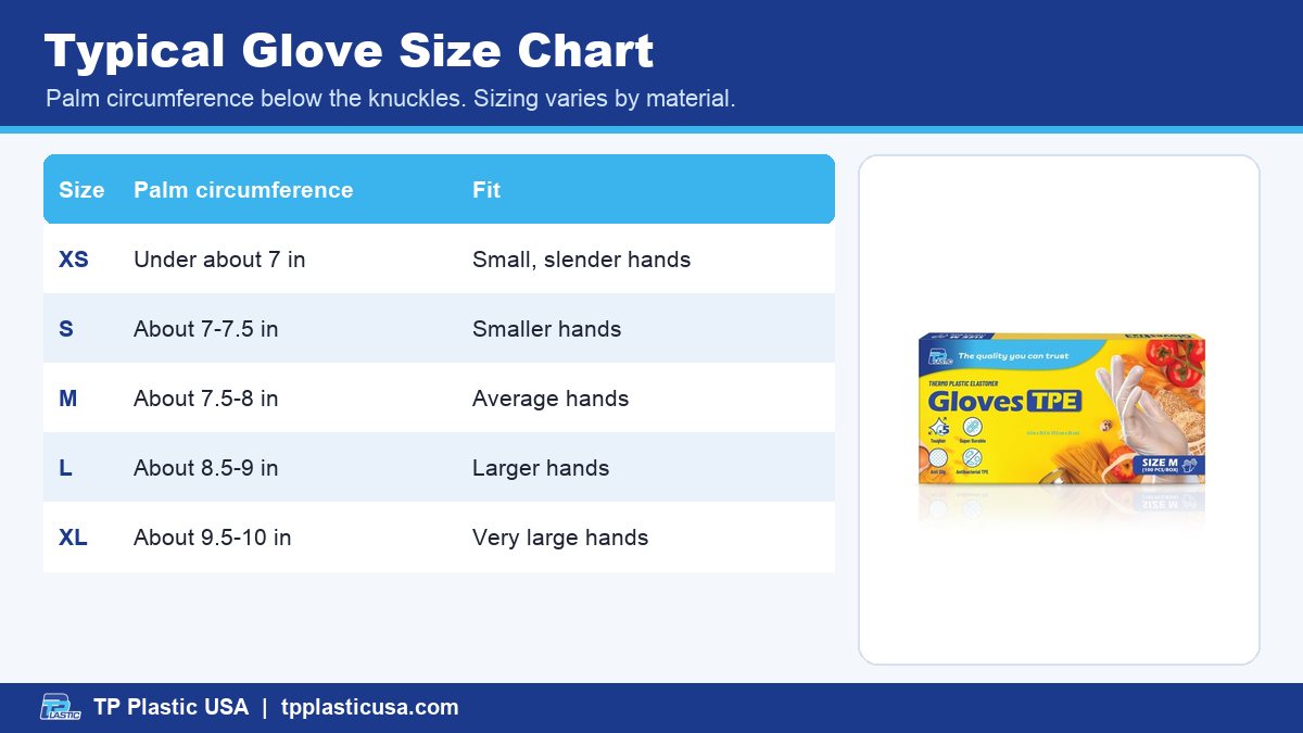 Typical Glove Size Chart - Disposable Glove Size Chart: How to Find the Right Fit