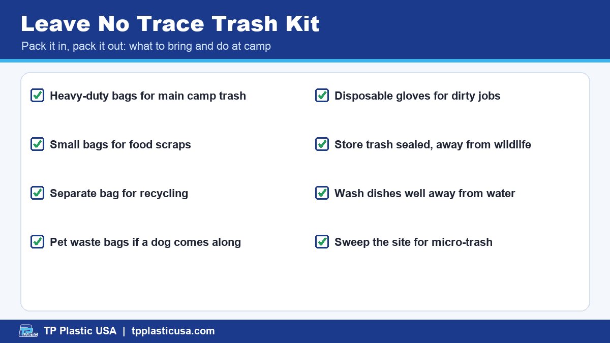 Leave No Trace Trash Kit - Camping Trash Tips: How to Leave No Trace at Your Campsite
