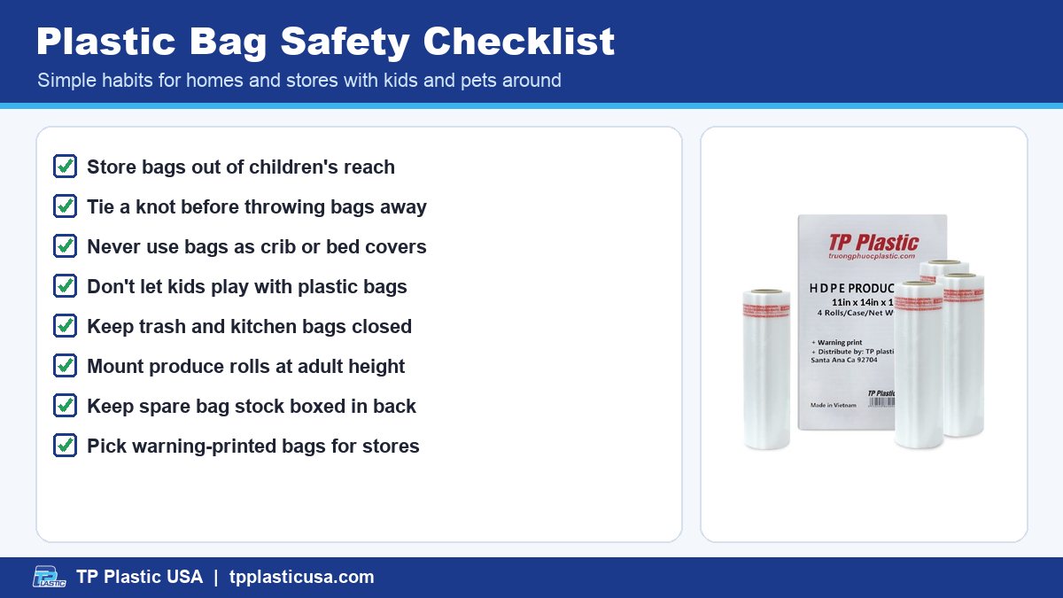 Plastic Bag Safety Checklist - Plastic Bag Safety: Why Bags Carry a Suffocation Warning