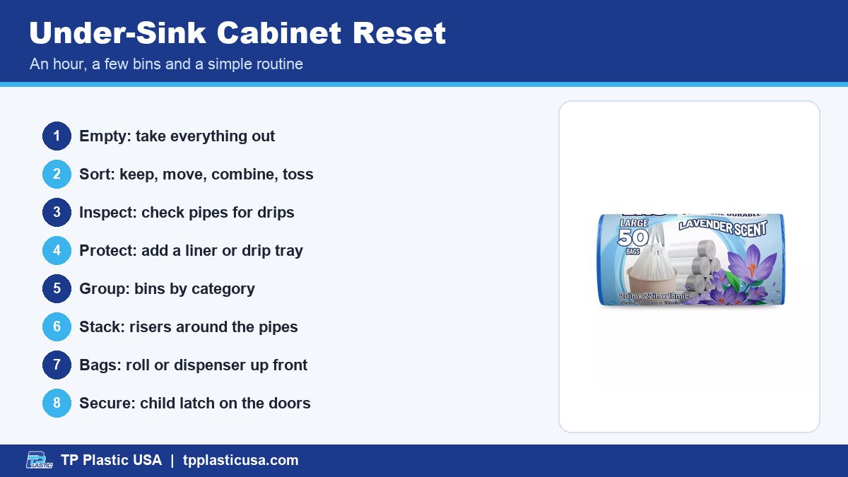 Under-Sink Cabinet Reset - Under Sink Organization: 7 Steps to a Tidy Kitchen Cabinet