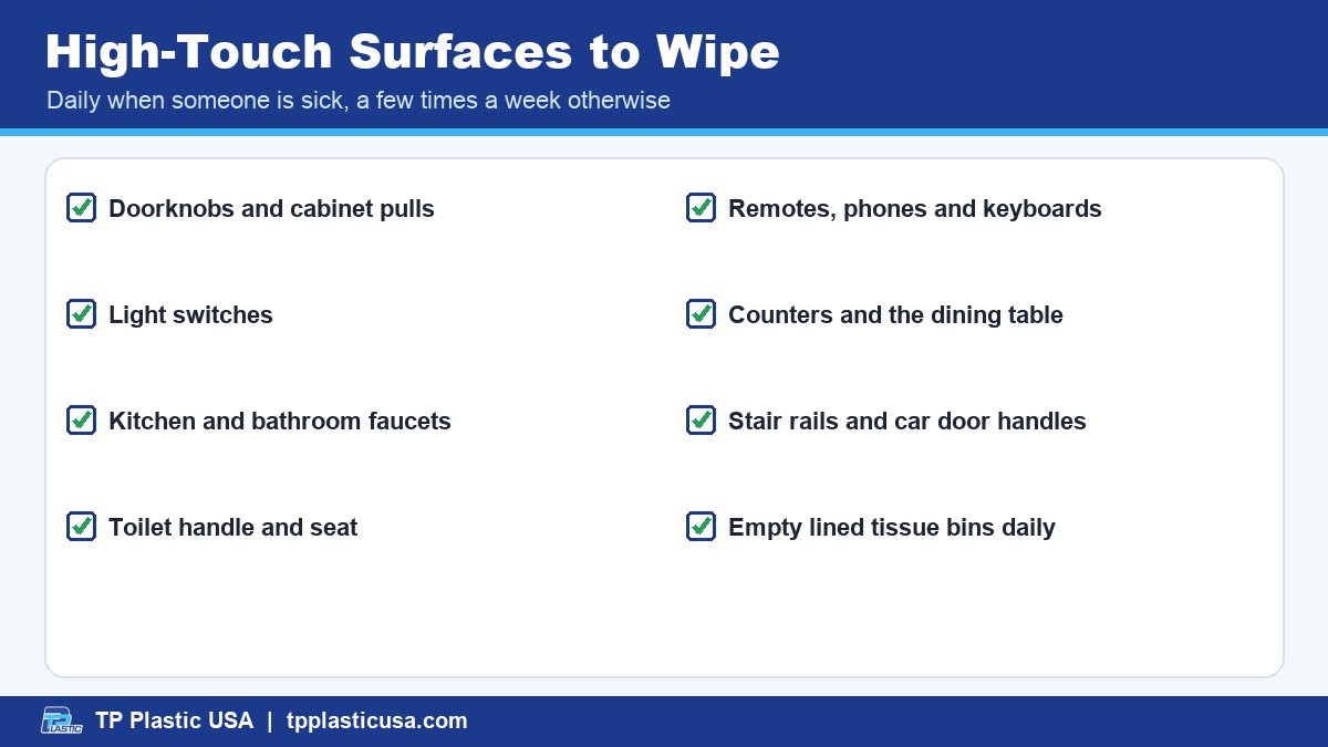 High-Touch Surfaces to Wipe - Flu Season Cleaning: A Simple Weekly Routine for Your Home
