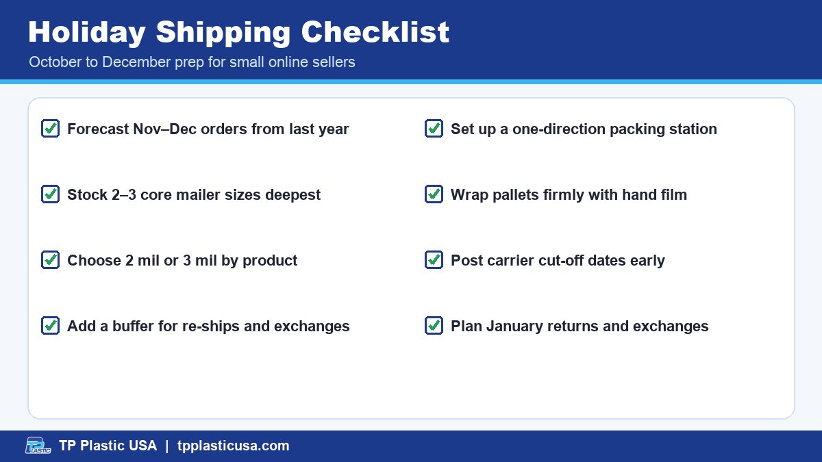 Holiday Shipping Checklist - Holiday Shipping Checklist for Small Online Sellers