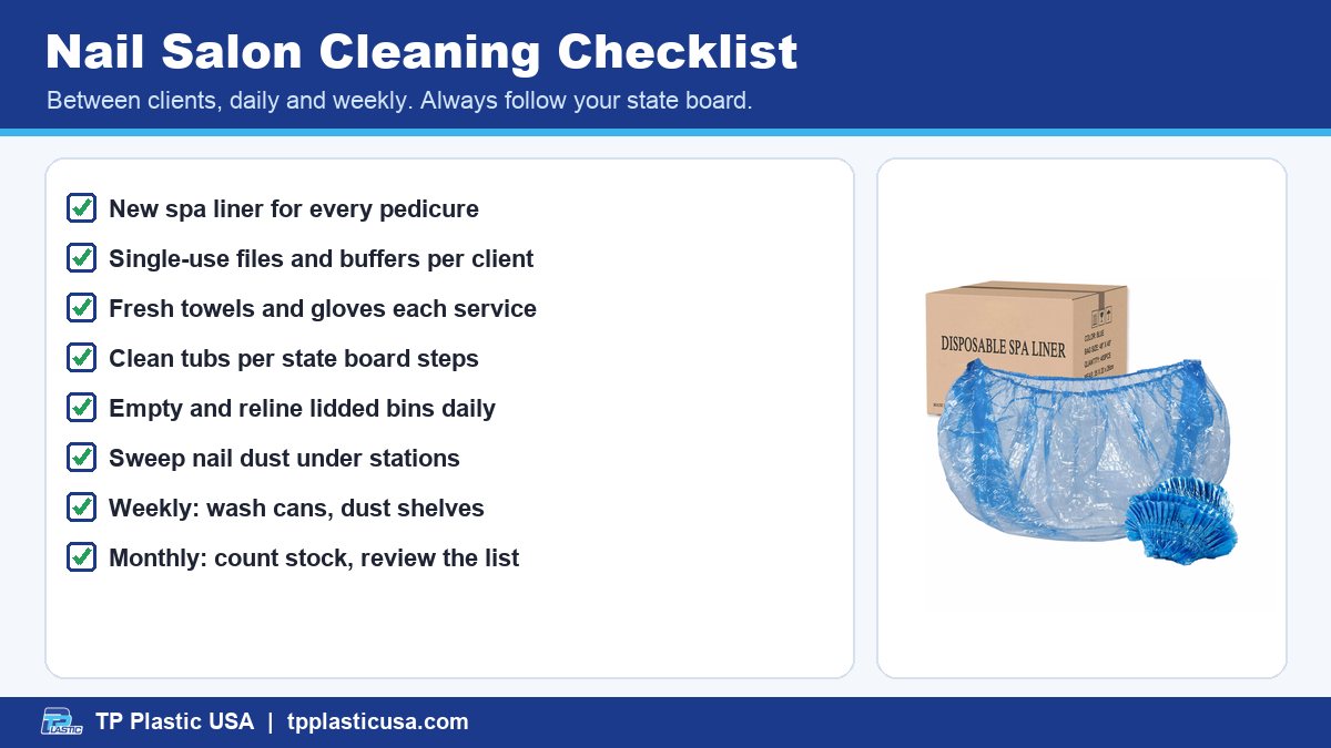 Nail Salon Cleaning Checklist - Nail Salon Cleaning Checklist: Daily, Weekly and Monthly